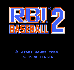 R.B.I. Baseball 2 Title Screen